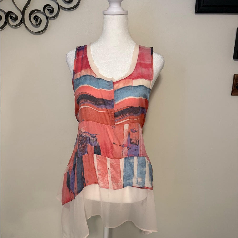 Colorful Sleeveless Women's Top